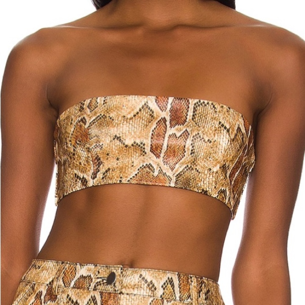 Printed snake print top, size XL